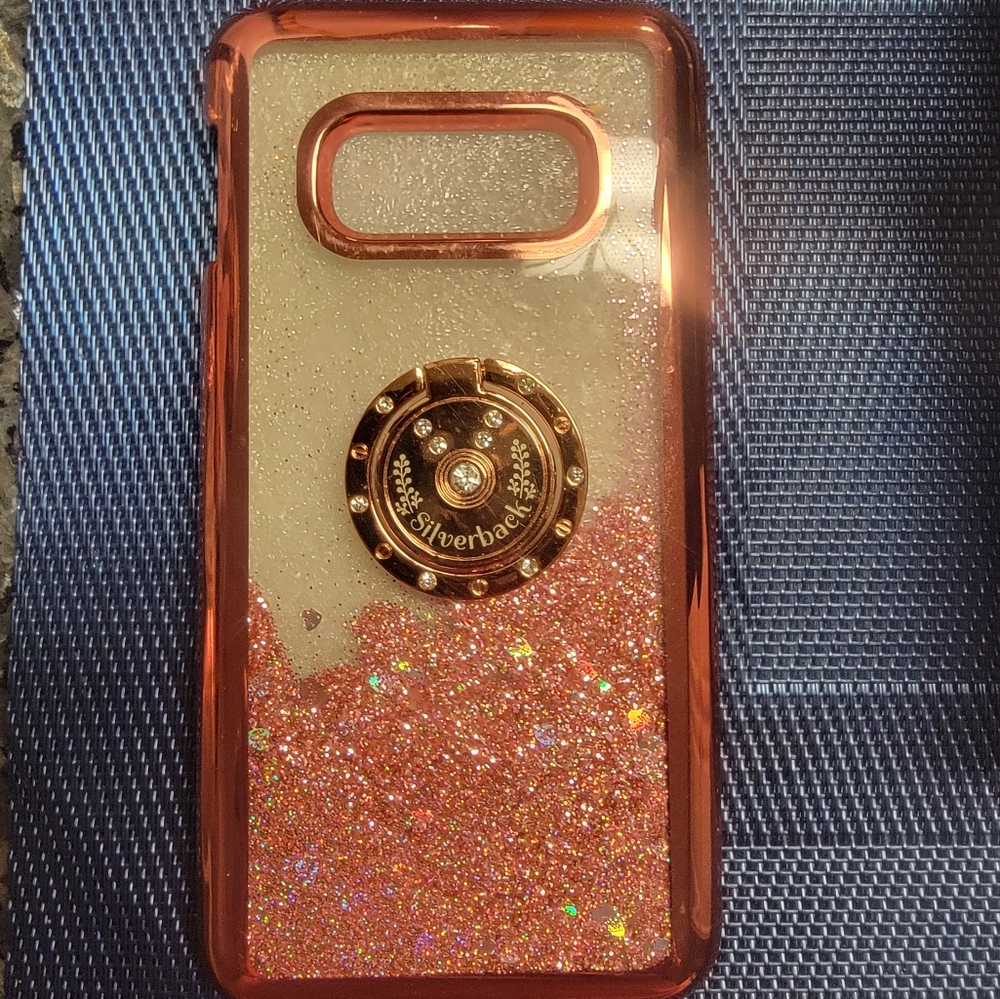 Silverback Rose Gold Glitter Samsung S10 Phone Case